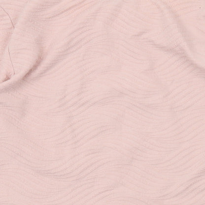 BHS Womens Pink Polyester Basic Blouse Size 12 Scoop Neck