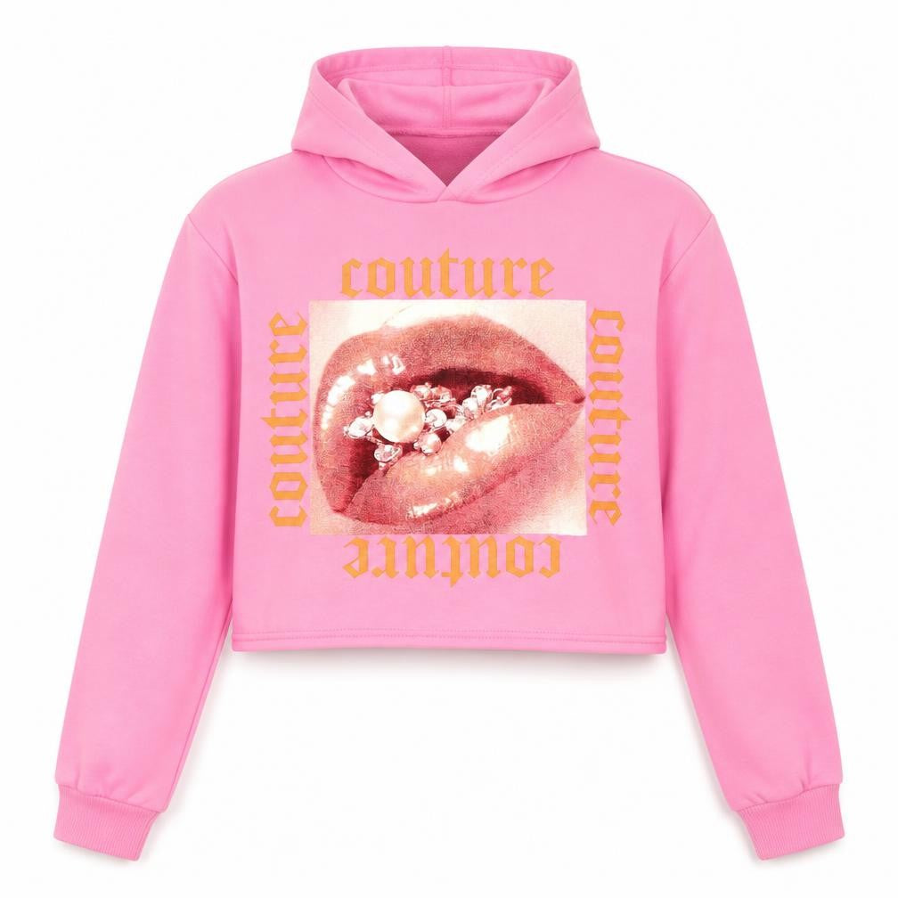 Stylewise Girls Pink Polyester Pullover Hoodie Size S Pullover