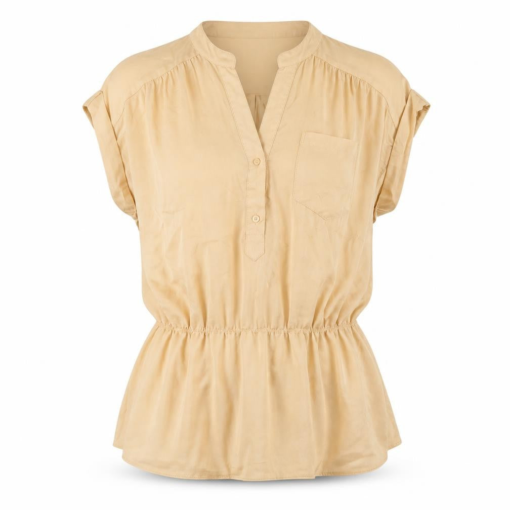 Dorothy Perkins Womens Orange Polyester Basic Blouse Size 10 V-Neck