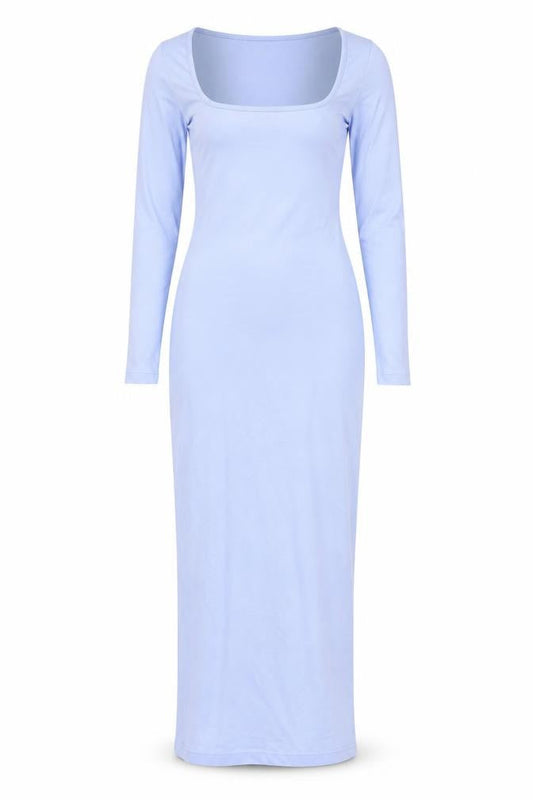 Missguided Womens Blue Polyester Maxi Size 8 Square Neck Pullover