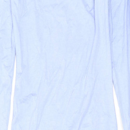 Close-up detail of Missguided women’s blue polyester maxi, size UK 8, square neck pullover
