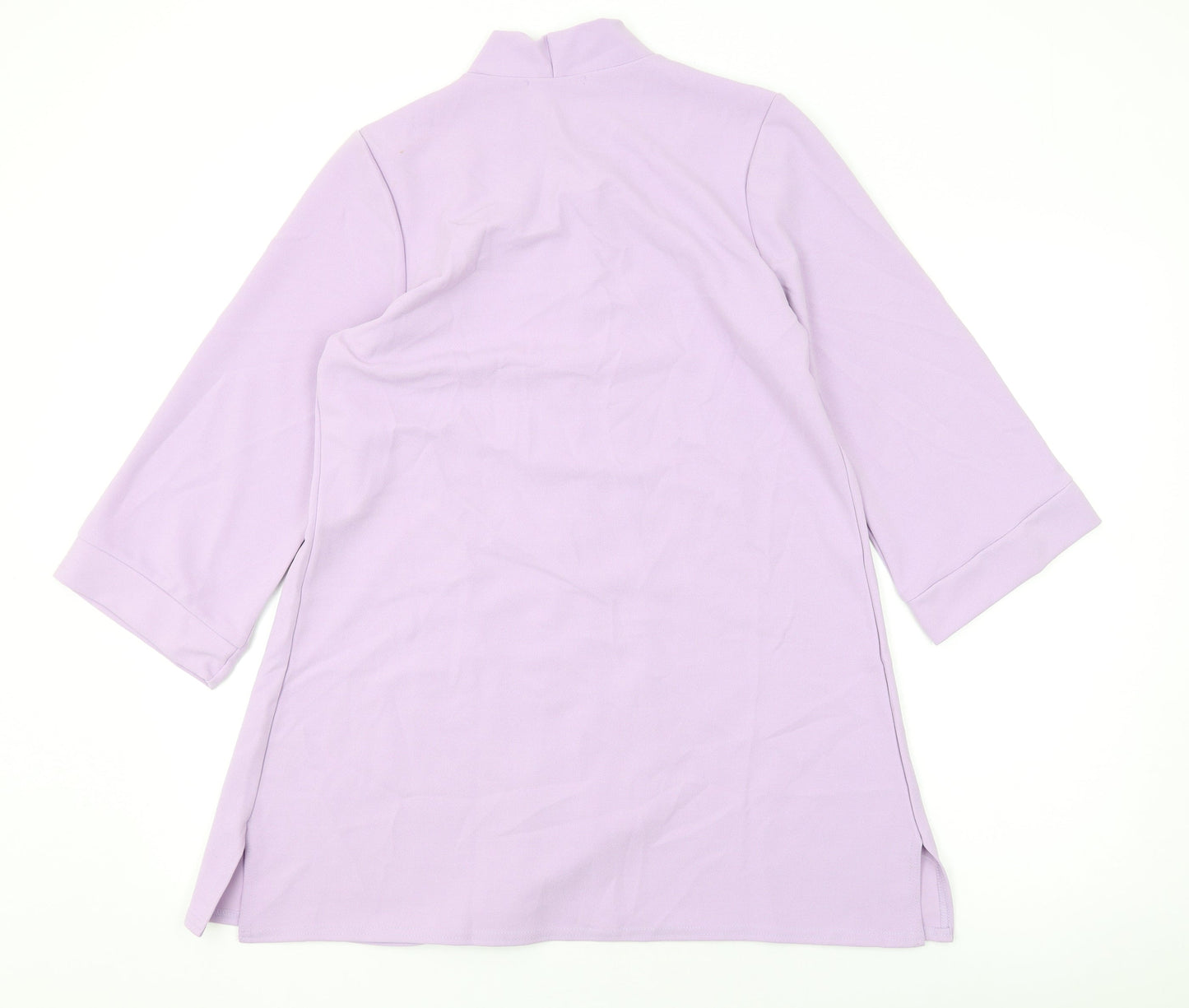 Nicole Womens Purple V-Neck Polyester Cardigan Jumper Size M