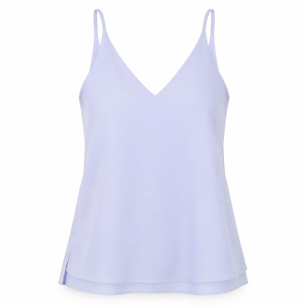 Topshop Womens Blue Polyester Basic Tank Size 10 V-Neck