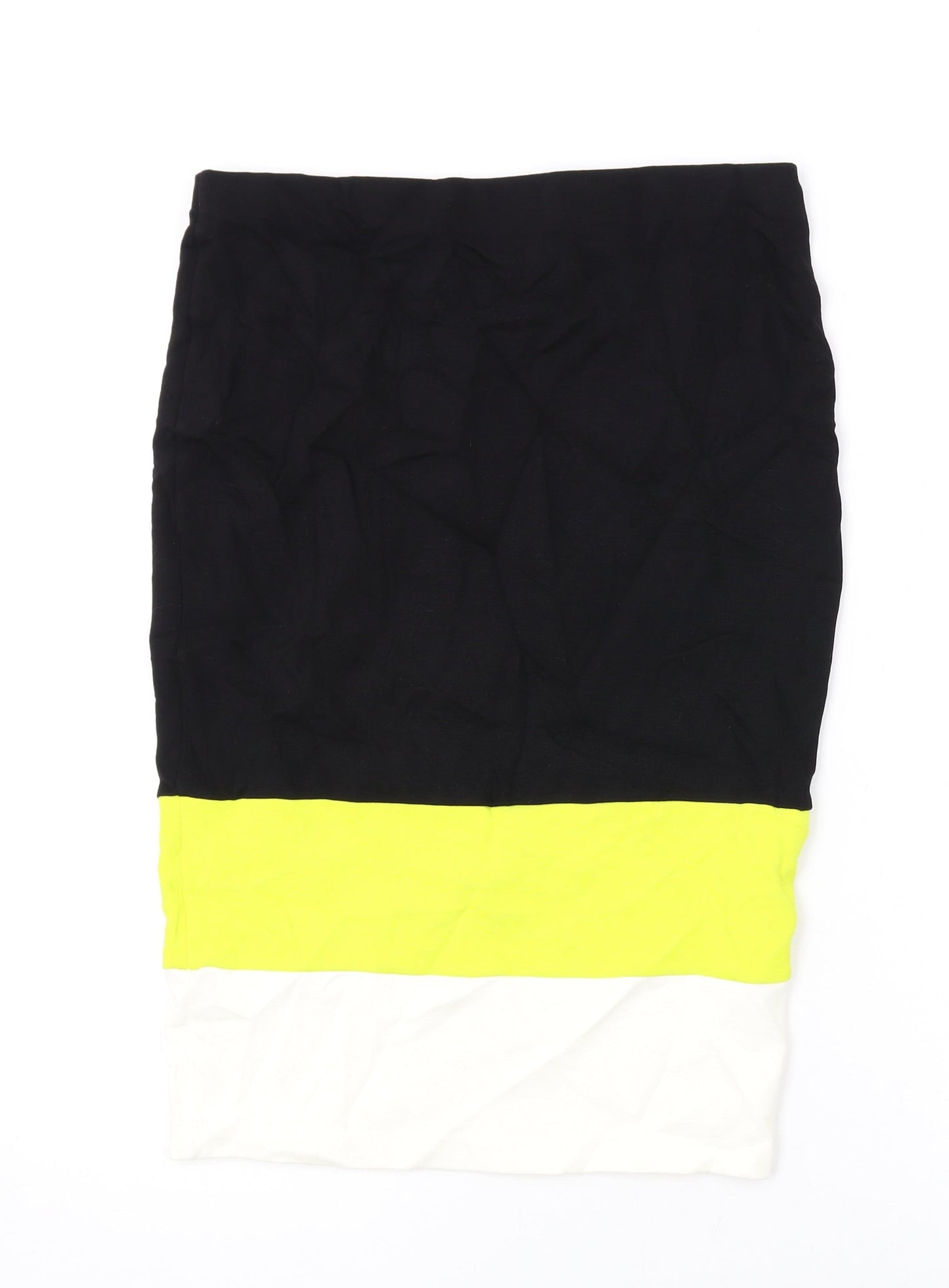 River Island Womens Black Viscose Bandage Skirt Size 14