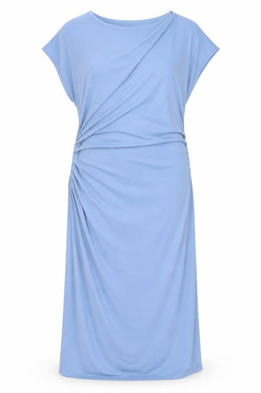 Marks & Spencer Womens Blue Polyester Maxi Size 18 Round Neck Pullover