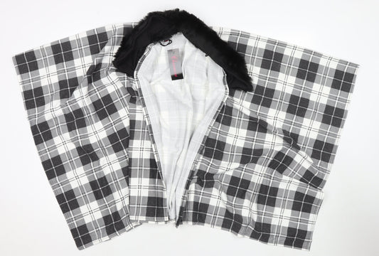 Charmine Womens Black Check Polyester Shawl/Wrap