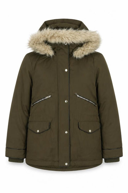 Zara Womens Green Jacket Coat Size M Zip