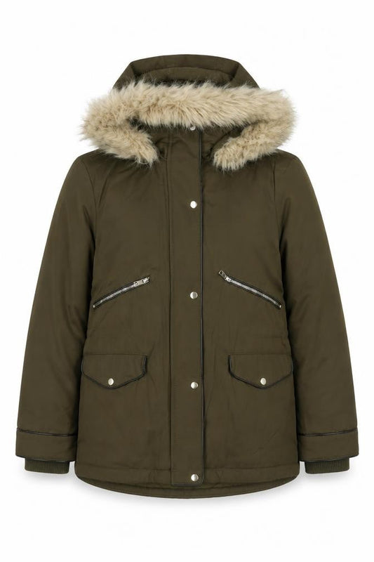 Zara Womens Green Jacket Coat Size M Zip