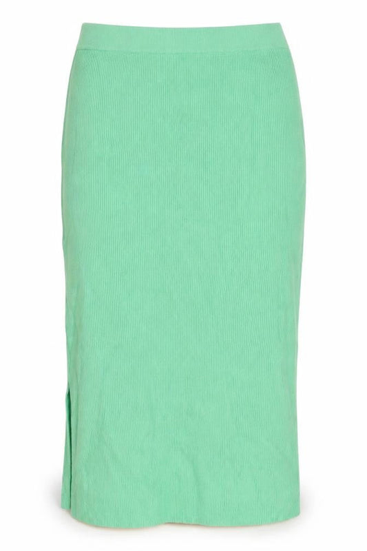 Marks & Spencer Womens Green Viscose Maxi Skirt Size L - Side Slit(s)