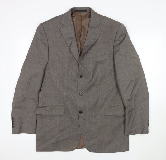 Marks and Spencer Mens Beige Polyester Jacket Suit Jacket Size 40 Regular