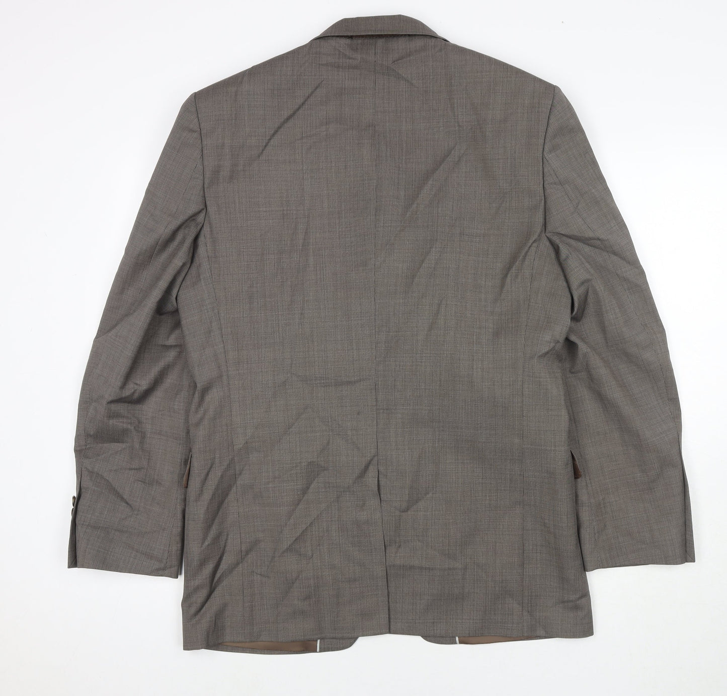 Marks and Spencer Mens Beige Polyester Jacket Suit Jacket Size 40 Regular
