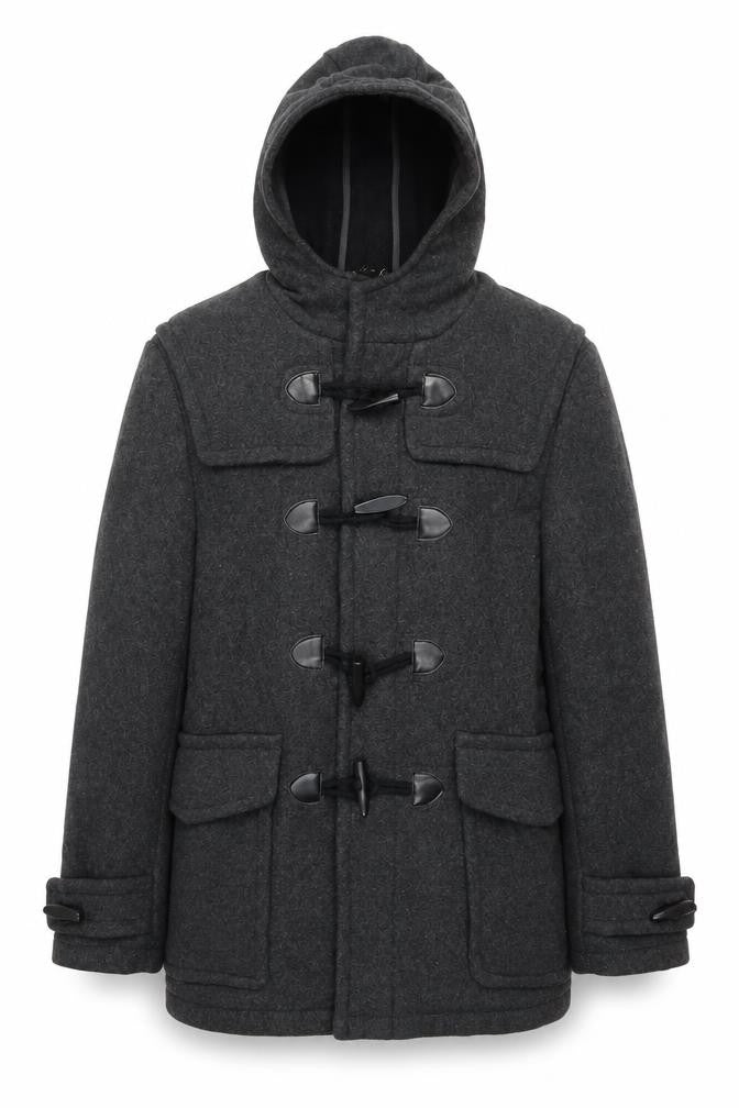 Burton Mens Grey Pea Coat Coat Size S Snap