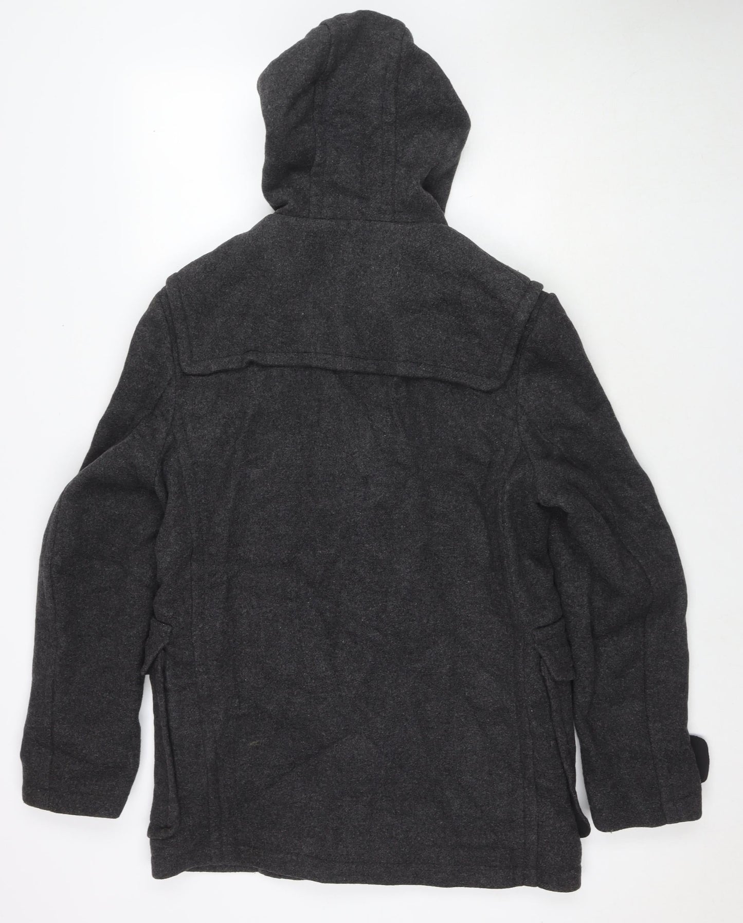 Burton Mens Grey Pea Coat Coat Size S Snap