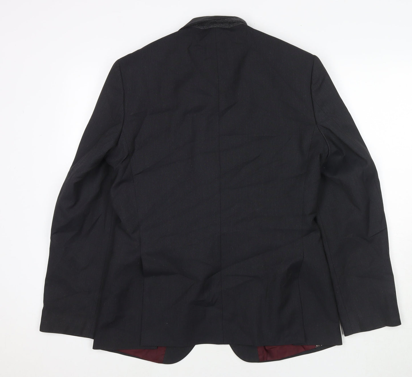 Marks and Spencer Mens Grey Polyester Jacket Suit Jacket Size 38 Regular