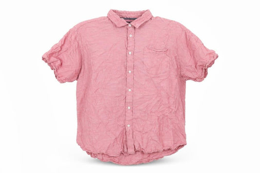Lincoln Mens Red Cotton Button-Up Size 3XL Collared Button
