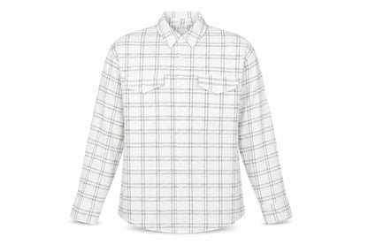 PRETTYLITTLETHING Womens White Geometric Polyester Basic Button-Up Size 8 Collared
