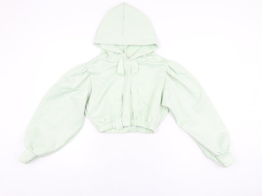 Style Plus Womens Green Polyester Pullover Hoodie Size S Pullover