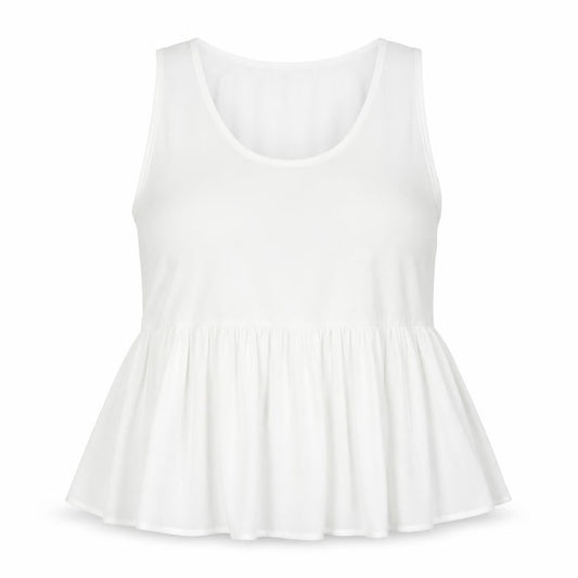 Boohoo Womens White Polyester Basic Tank Size 14 Round Neck