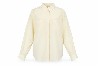 Artigiano Womens Beige Polyester Basic Button-Up Size 10 Collared
