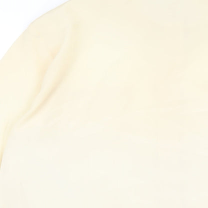 Artigiano Womens Beige Polyester Basic Button-Up Size 10 Collared