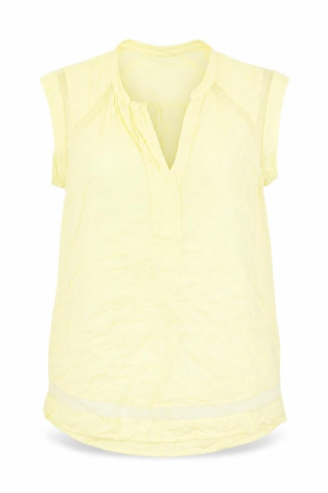 Warehouse Womens Yellow Viscose Basic Tank Size 10 V-Neck