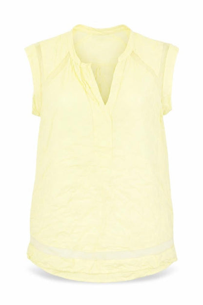 Warehouse Womens Yellow Viscose Basic Tank Size 10 V-Neck