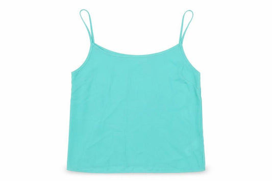New Look Womens Green Polyester Camisole T-Shirt Size 12 Round Neck