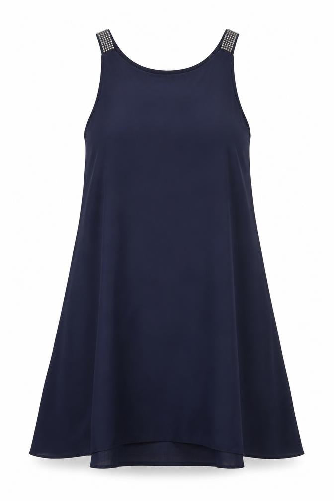 NEXT Womens Blue Viscose A-Line Size 12 Round Neck Pullover