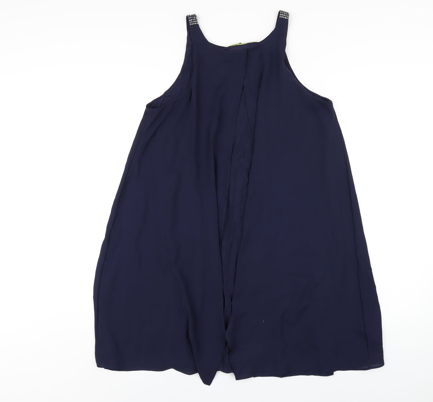 NEXT Womens Blue Viscose A-Line Size 12 Round Neck Pullover