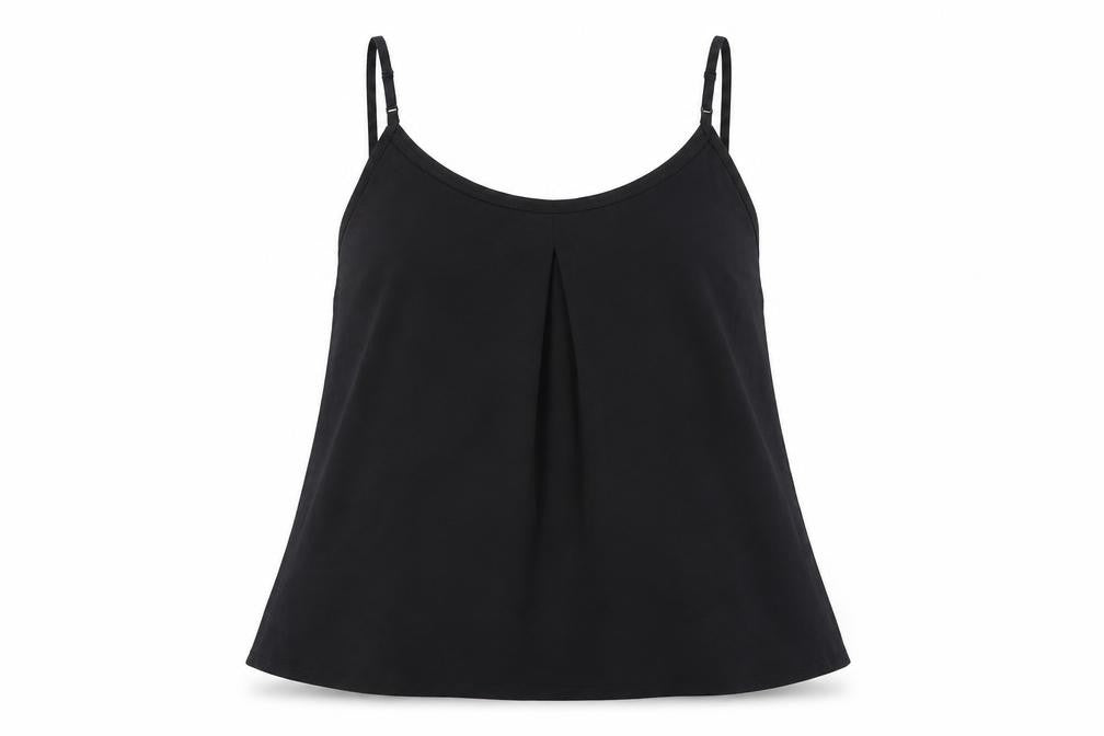 Capsule Womens Black Polyester Camisole T-Shirt Size 16 Round Neck