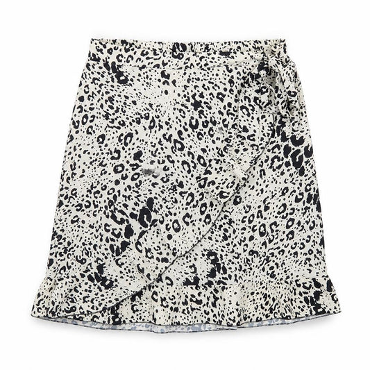 Nasty Gal Womens Ivory Geometric Polyester A-Line Skirt Size 30 in