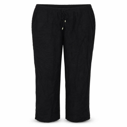 Capsule Womens Black Viscose Trousers Size 20 L23 in Regular Drawstring