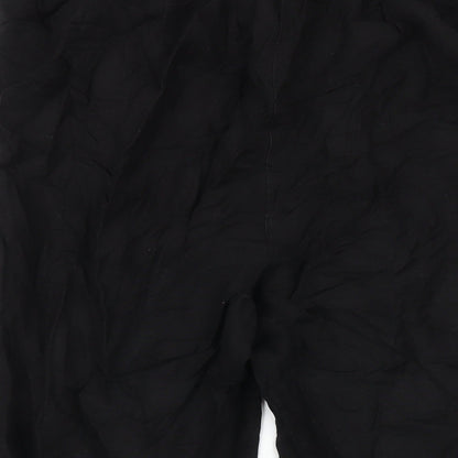 Capsule Womens Black Viscose Trousers Size 20 L23 in Regular Drawstring