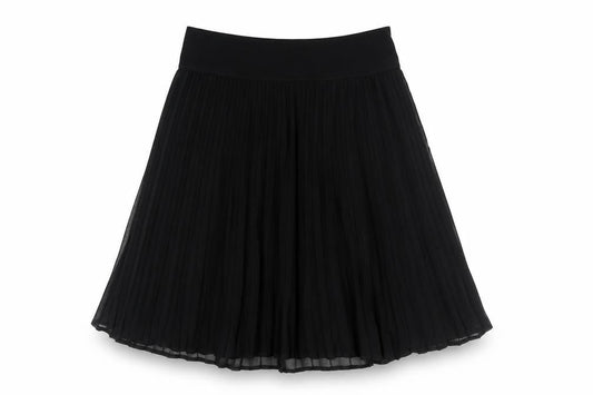 Planet Womens Black Polyester Pleated Skirt Size 8 Zip