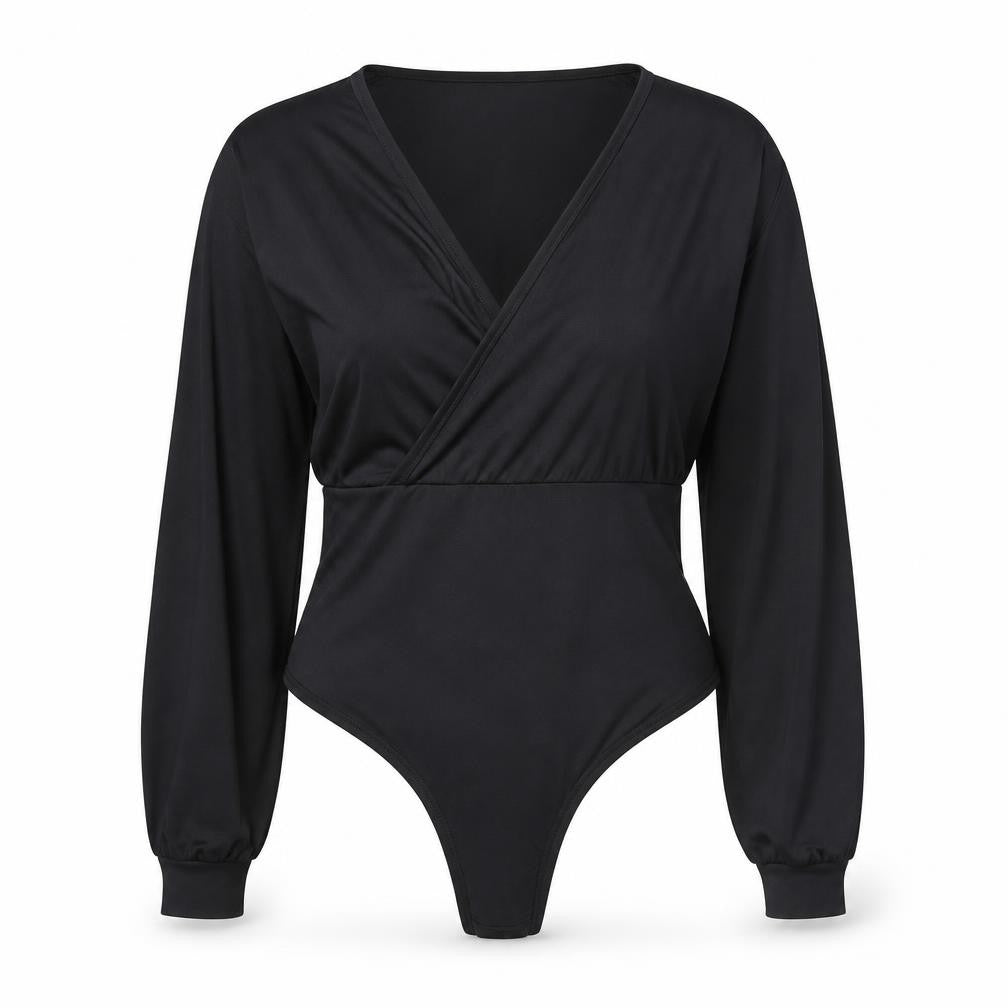 Threadbare Womens Black Polyamide Bodysuit One-Piece Size 14 Snap