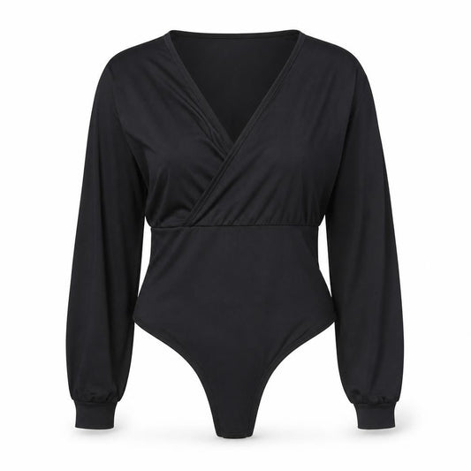 Threadbare Womens Black Polyamide Bodysuit One-Piece Size 14 Snap