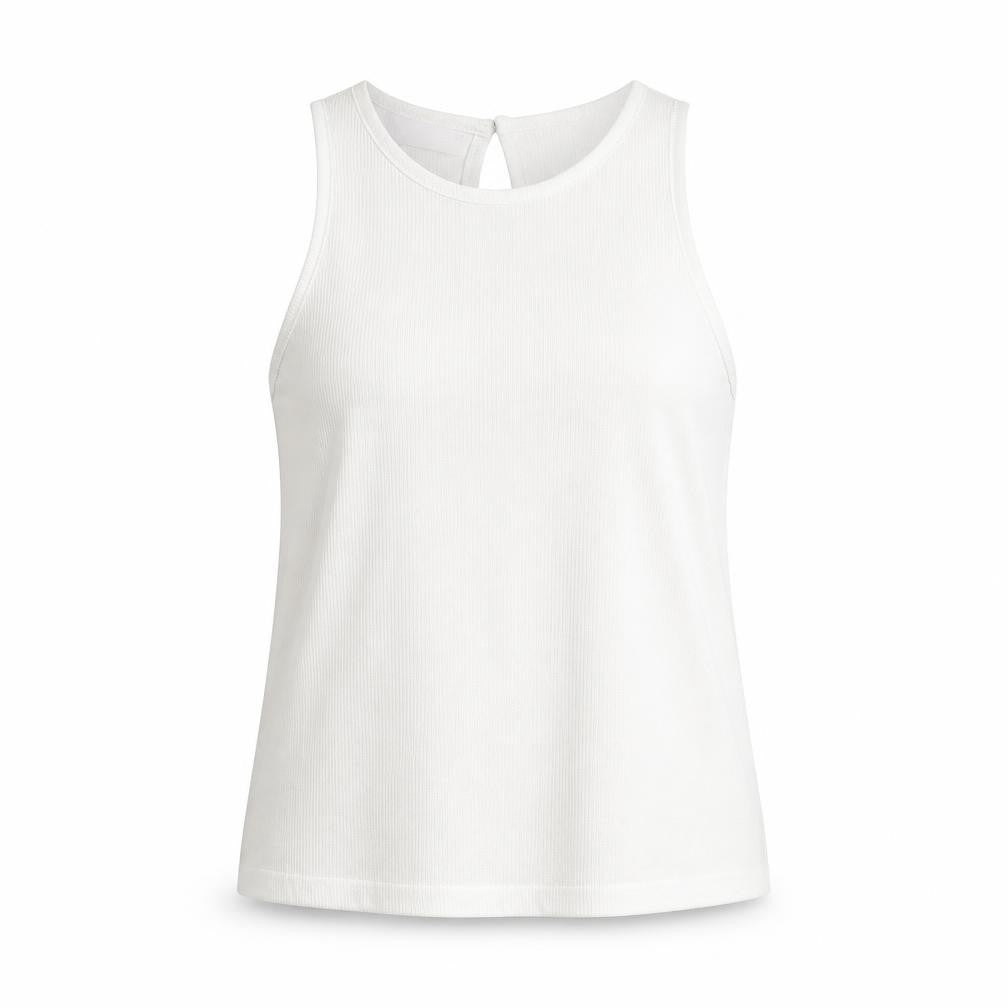 Mango Womens White Polyester Camisole Blouse Size S Round Neck