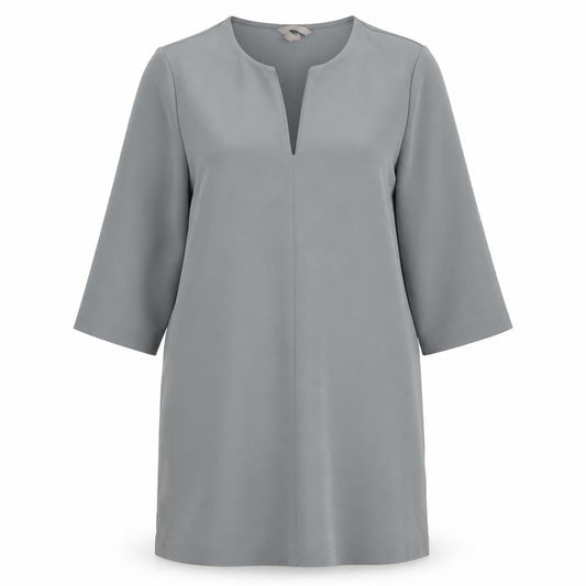 H&M Womens Green Polyester Shift Size L V-Neck Pullover - Pockets