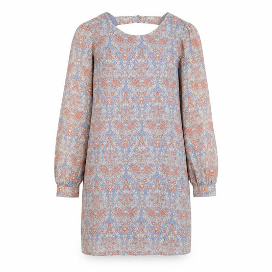 New Look Womens Multicoloured Floral Polyester Shift Size 10 Round Neck Button - Open Back