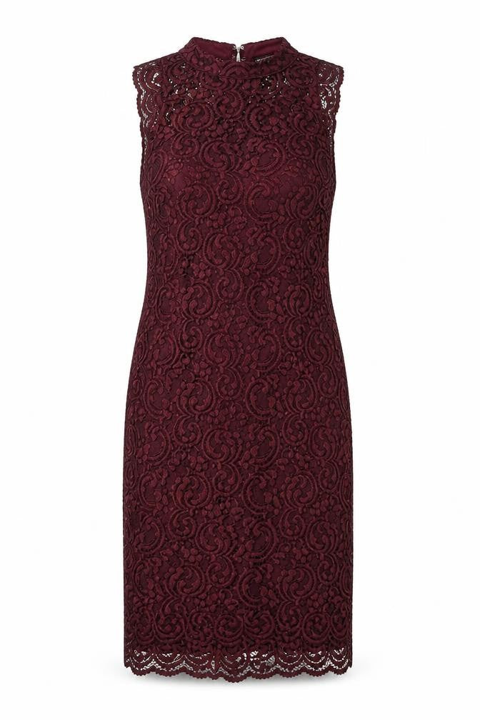Miss Selfridge Womens Purple Nylon Shift Size 10 Mock Neck Zip
