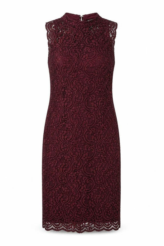 Miss Selfridge Womens Purple Nylon Shift Size 10 Mock Neck Zip