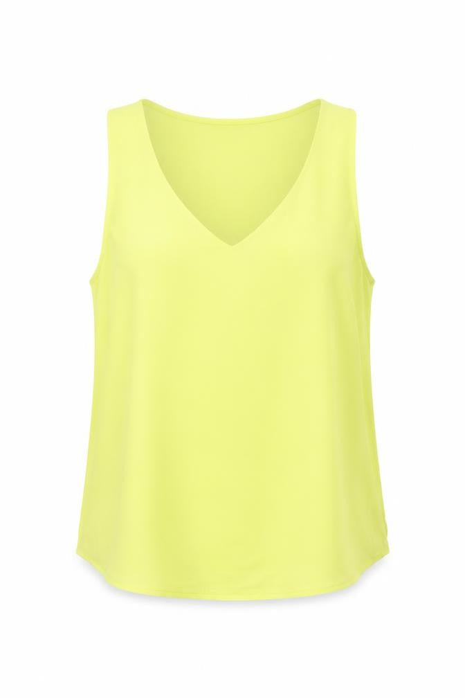 Oasis Womens Yellow Polyester Camisole Blouse Size 12 V-Neck