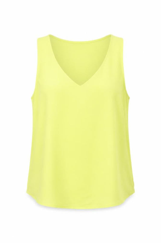 Oasis Womens Yellow Polyester Camisole Blouse Size 12 V-Neck