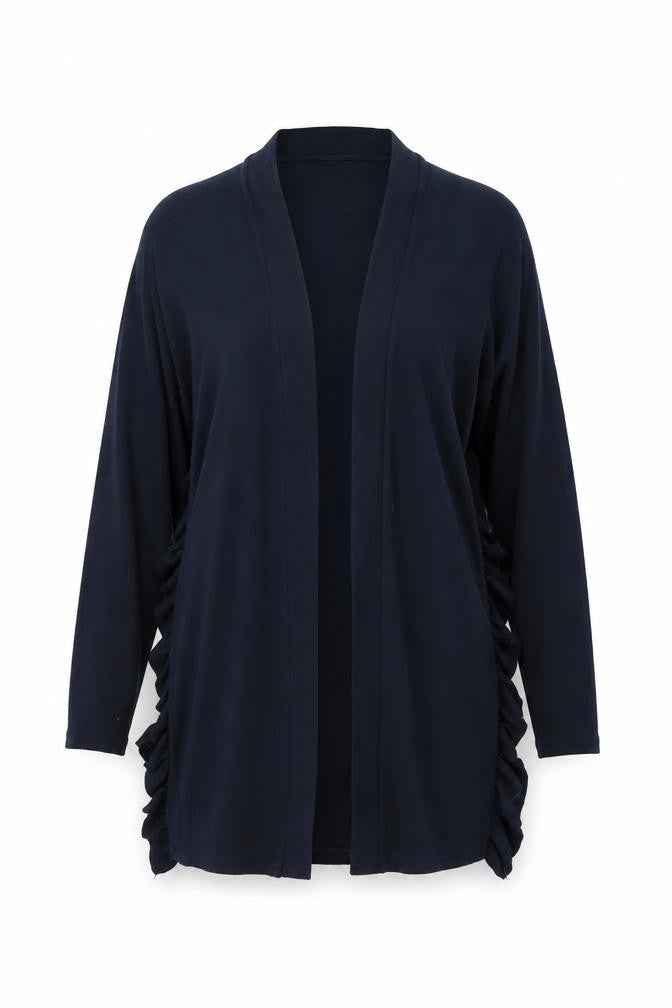 NEXT Womens Blue V-Neck Polyester Cardigan Jumper Size M - Frill