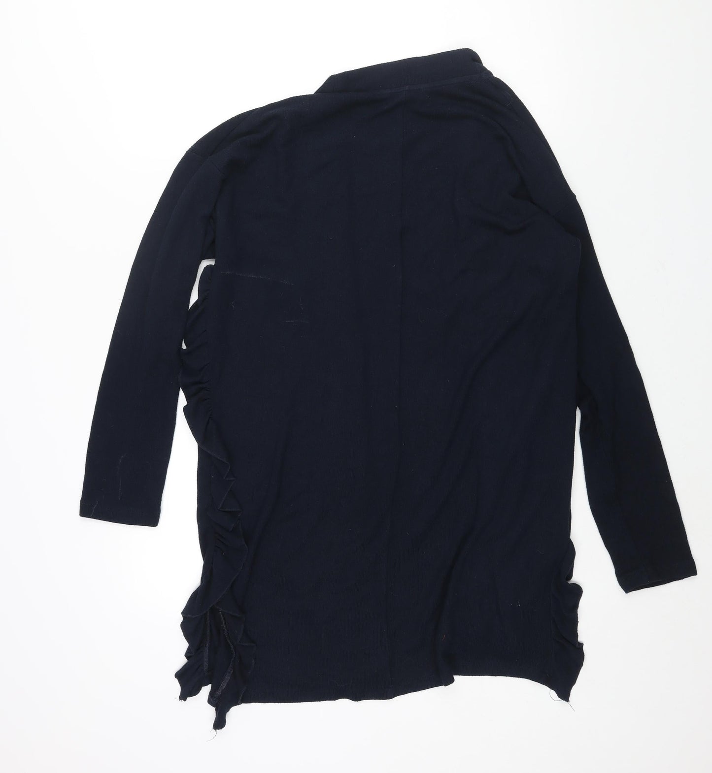 NEXT Womens Blue V-Neck Polyester Cardigan Jumper Size M - Frill
