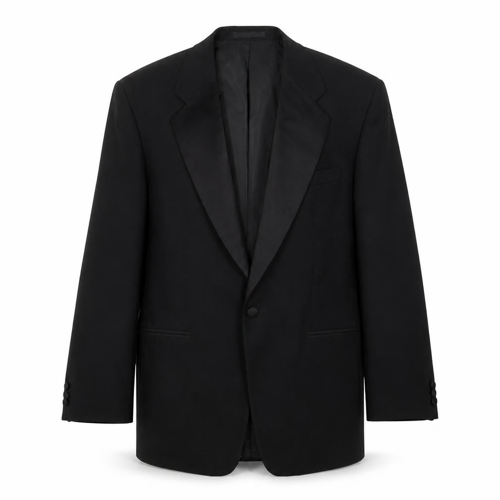 Greenwoods Mens Black Polyester Jacket Suit Jacket Size 42 Regular - Inside pockets
