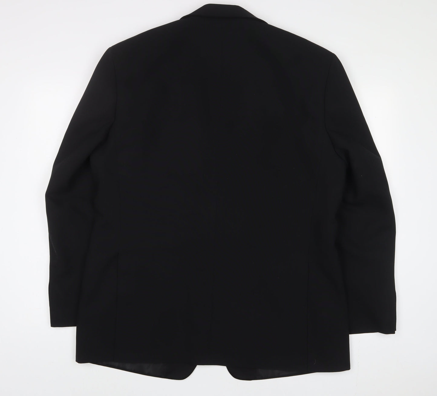 Greenwoods Mens Black Polyester Jacket Suit Jacket Size 42 Regular - Inside pockets