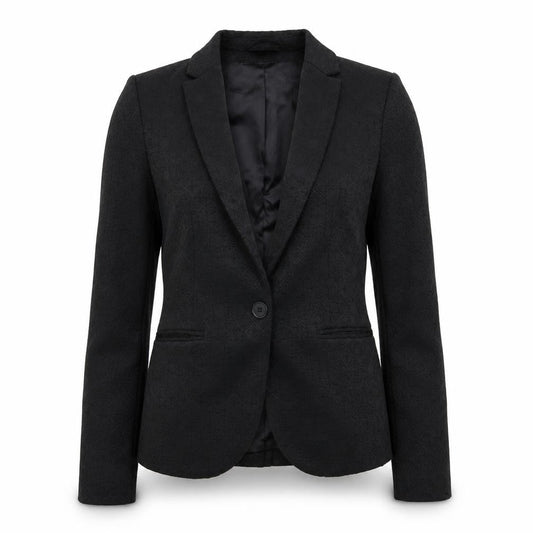 H&M Womens Black Argyle/Diamond Jacket Blazer Size 6 Button