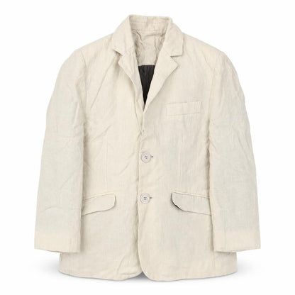 Front view of Autograph boys’ beige jacket blazer, size 8, years button