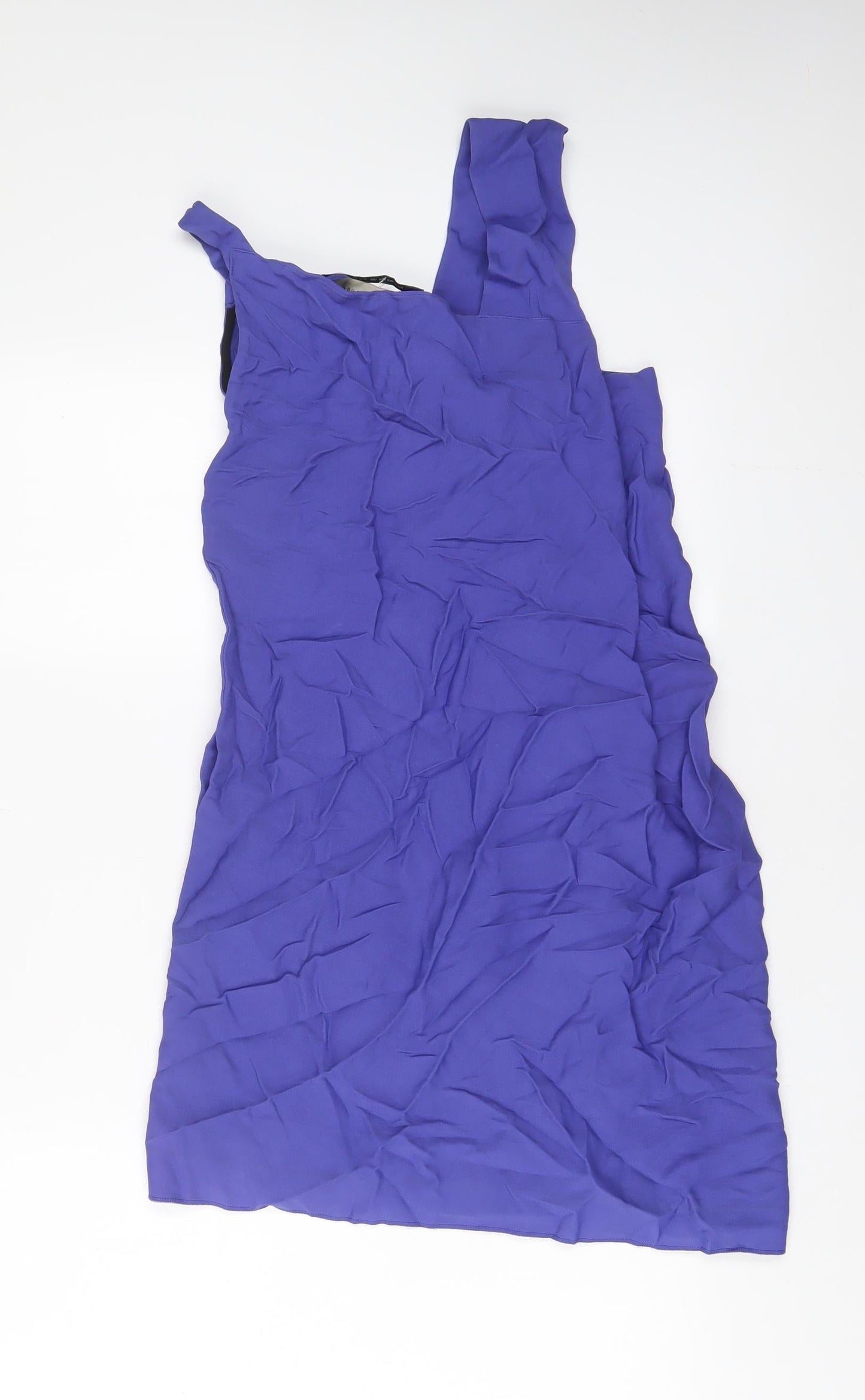 Roland Mouret Womens Purple Viscose Sheath Size 10 Square Neck Pullover